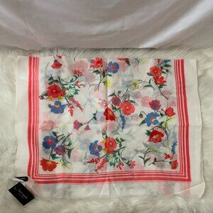 KATE SPADE Whimsical Garden Oblong Scarf in French Cream